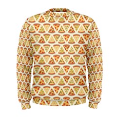 Food Pizza Bread Pasta Triangle Men s Sweatshirt by Mariart