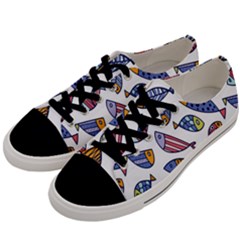 Love Fish Seaworld Swim Rainbow Cartoons Men s Low Top Canvas Sneakers by Mariart