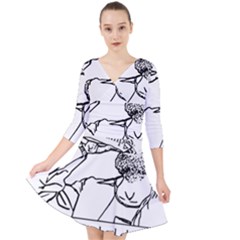 Trump Novelty Design Quarter Sleeve Front Wrap Dress	 by PokeAtTrump