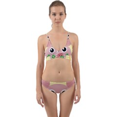 Luck Lucky Pig Pig Lucky Charm Wrap Around Bikini Set by Celenk