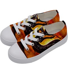 Dragon And Fire Kids  Low Top Canvas Sneakers by Celenk