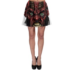 Krampus Devil Face Skater Skirt by Celenk