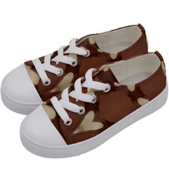 Chocolate Brown Kaleidoscope Design Star Kids  Low Top Canvas Sneakers by yoursparklingshop