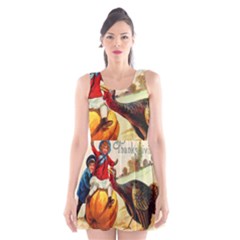 Vintage Thanksgiving Scoop Neck Skater Dress by Valentinaart