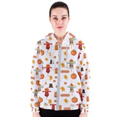 Thanksgiving Women s Zipper Hoodie by Valentinaart