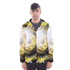 Incredible Eye Of A Yellow Construction Robot Hooded Wind Breaker (men) by jayaprime