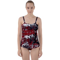 Graffiti Twist Front Tankini Set by ValentinaDesign