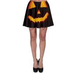 Pumpkin Helloween Face Autumn Skater Skirt by Celenk