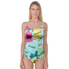 Stickies Post It List Business Camisole Leotard  by Celenk