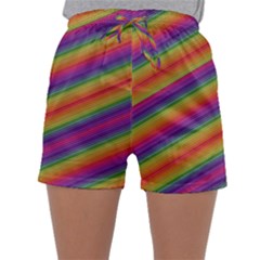 Spectrum Psychedelic Green Sleepwear Shorts by Celenk