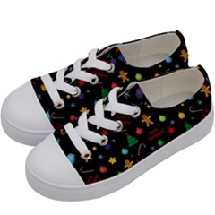 Christmas Pattern Kids  Low Top Canvas Sneakers by Valentinaart