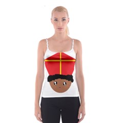 Cutieful Kids Art Funny Zwarte Piet Friend Of St  Nicholas Wearing His Miter Spaghetti Strap Top by yoursparklingshop