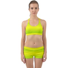 Pattern Back Web Sports Bra Set by gasi