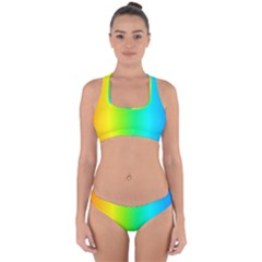 Pattern Cross Back Hipster Bikini Set by gasi