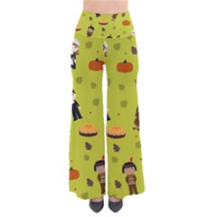 Pilgrims And Indians Pattern - Thanksgiving Pants by Valentinaart