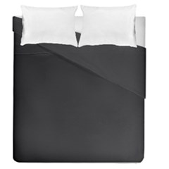 Simulated Black Carbon Fiber Steel Duvet Cover Double Side (queen Size) by PodArtist