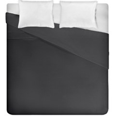 Simulated Black Carbon Fiber Steel Duvet Cover Double Side (king Size) by PodArtist