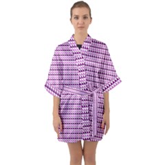 Pattern Quarter Sleeve Kimono Robe by gasi