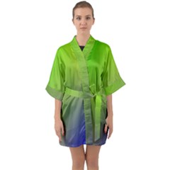 Pattern Quarter Sleeve Kimono Robe by gasi