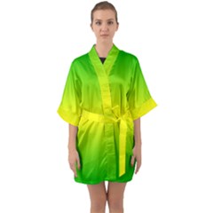 Pattern Quarter Sleeve Kimono Robe by gasi