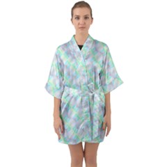 Pattern Quarter Sleeve Kimono Robe by gasi