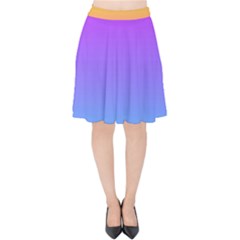 Pattern Velvet High Waist Skirt by gasi