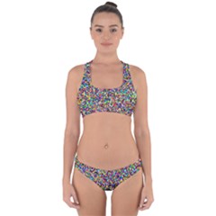 Pattern Cross Back Hipster Bikini Set by gasi