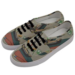 Egyptian Woman Wings Design Men s Classic Low Top Sneakers by Celenk