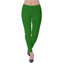 Mini Red Dots on Christmas Green Velvet Leggings View1