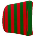 Wide Red and Green Christmas Cabana Stripes Back Support Cushion View3