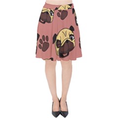 Happy Pugs Velvet High Waist Skirt by allthingseveryone