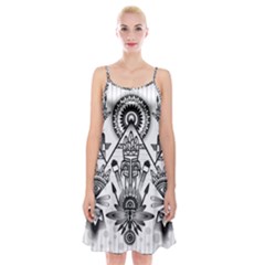 Ancient Parade Ancient Civilization Spaghetti Strap Velvet Dress by Celenk