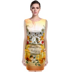 Happy Thanksgiving With Pumpkin Classic Sleeveless Midi Dress by FantasyWorld7