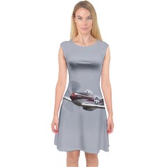 P-51 Mustang Flying Capsleeve Midi Dress by Ucco