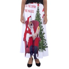 Karl Marx Santa  Flared Maxi Skirt by Valentinaart