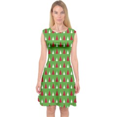 Christmas Tree Capsleeve Midi Dress by patternstudio