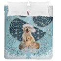 It s winter and christmas time, cute kitten and dogs Duvet Cover Double Side (Queen Size) View1