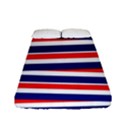 Red White Blue Patriotic Ribbons Fitted Sheet (Full/ Double Size) View1