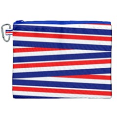 Red White Blue Patriotic Ribbons Canvas Cosmetic Bag (xxl) by Celenk