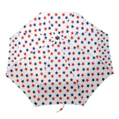 Patriotic Red White Blue Stars Usa Folding Umbrellas by Celenk