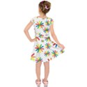 Celebrate Pattern Colorful Design Kids  Short Sleeve Dress View2