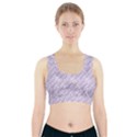 Halloween Lilac Paper Pattern Sports Bra With Pocket View1