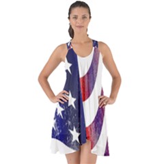 Usa Flag America American Show Some Back Chiffon Dress by Celenk