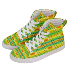 Birds Beach Sun Abstract Pattern Women s Hi-top Skate Sneakers by Celenk