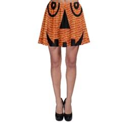 Fabric Halloween Pumpkin Funny Skater Skirt by Celenk