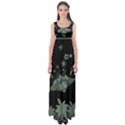 Surfboard With Dolphin, Flowers, Palm And Turtle Empire Waist Maxi Dress View1