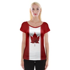 Canada Flag  Cap Sleeve Tops by CanadaSouvenirs