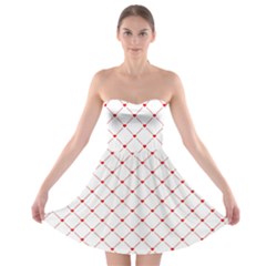 Hearts Pattern Love Design Strapless Bra Top Dress by Celenk