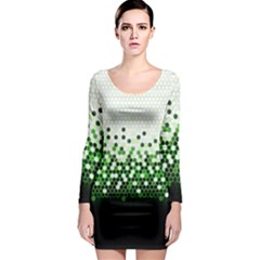 Tech Camouflage 2 Long Sleeve Bodycon Dress by jumpercat