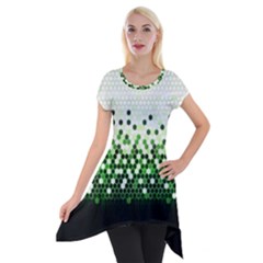 Tech Camouflage 2 Short Sleeve Side Drop Tunic by jumpercat